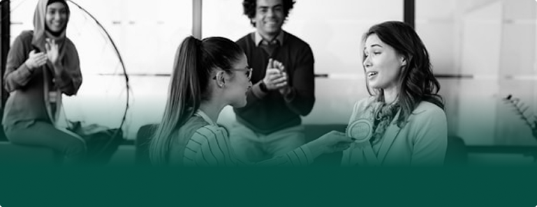 Award winners and participants in discussion